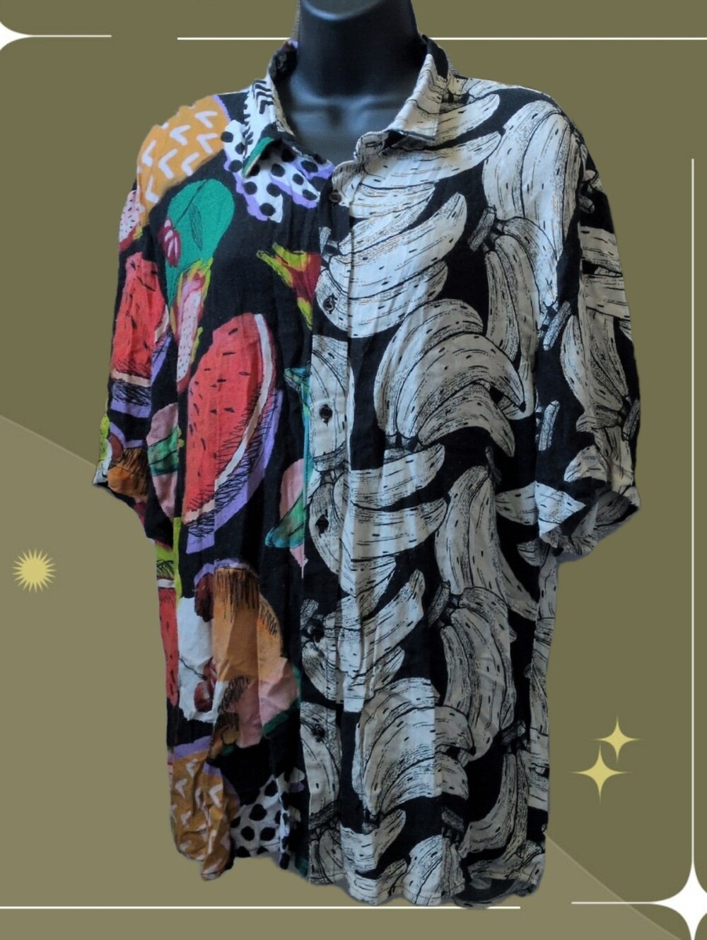✨ Rare Brazil Farm Rio Fruits Shirt "camisa frutalia farm" Size L